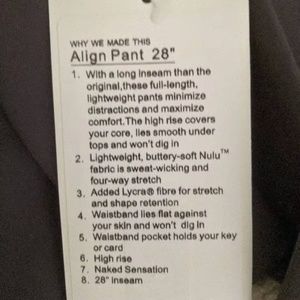 lululemon athletica Pants - Lululemon Align 28” Titanium Size 4 lululemon athletica Pants - Lululemon Align 28” Titanium Size 4